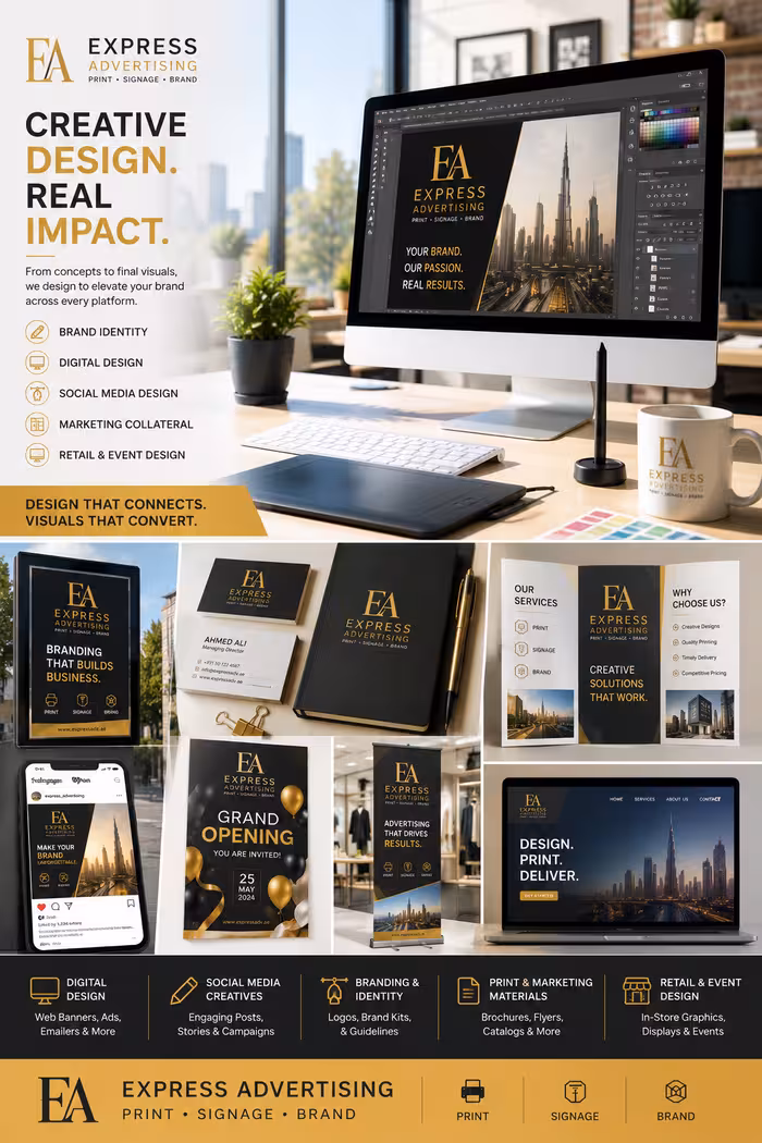 Express Advertising digital design studio at work