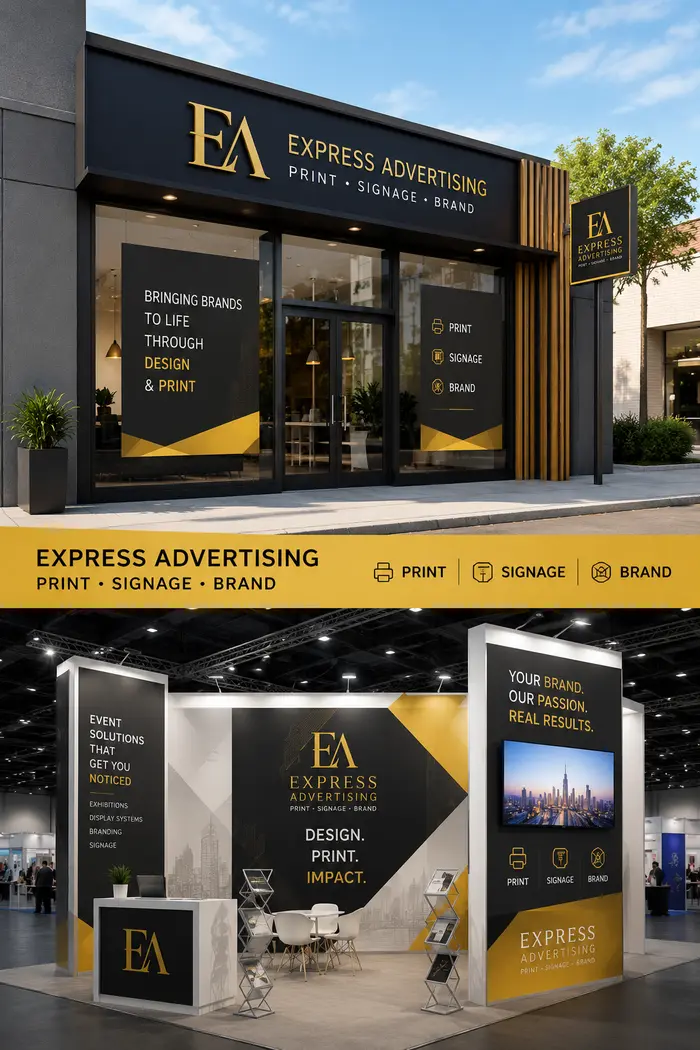 Express Advertising retail storefront and exhibition build