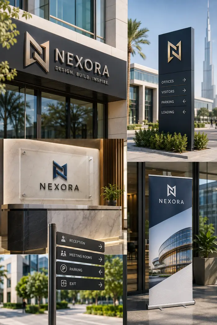 Express Advertising signage — fabricated illuminated sign installation